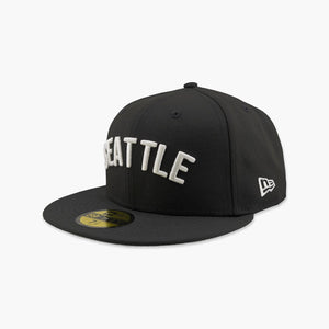 Seattle Mariners Steelheads Black Wordmark Fitted Hat