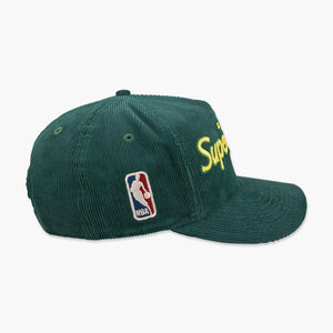 Seattle SuperSonics Forest Green Corduroy Script Adjustable Hat