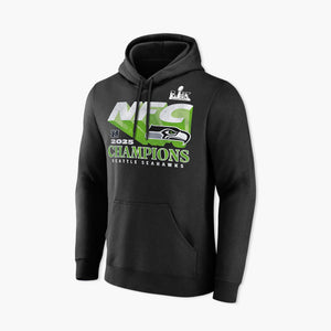 Seattle Seahawks Fanatics 2025 NFC Champions Quick Pass Hoodie - Black