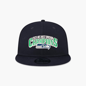 Seattle Seahawks 2025 NFC West Division Champions Navy Flat Bill Snapback