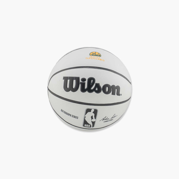 Seattle SuperSonics Skyline Logo Autograph Mini Basketball