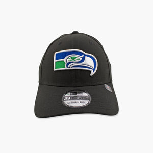 Seattle Seahawks Throwback Logo Black Stretch Fit Hat