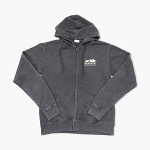 Layered Shield Heather Black Seattle Full Zip Hoodie