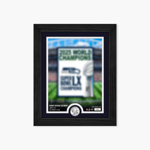 Seattle Seahawks Super Bowl LX Banner Raising Silver Coin Photo Mint