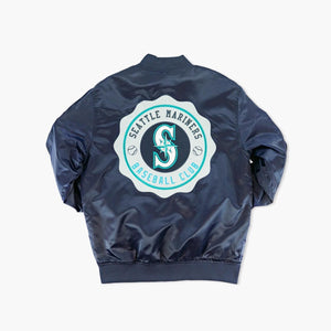 Seattle Mariners Crest Satin Jacket