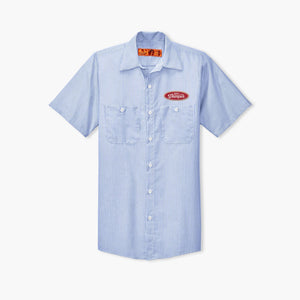 The Gameday Light Blue Striped Mechanic Shirt, Big Dumper Drop 2
