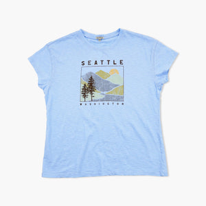 Powder Room Blue Hydrangea Seattle Womens T-Shirt