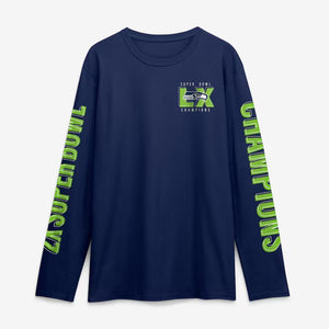 Seattle Seahawks Own the Moments Super Bowl Champions Navy Long-Sleeve T-Shirt