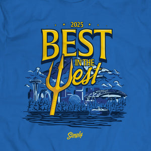 Best In the West 2025 Seattle Baseball Royal Crewneck