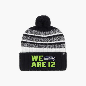 Seattle Seahawks "We Are 12" Black Tavern Knit Beanie
