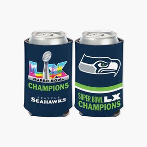 Seattle Seahawks Super Bowl LX Champions Can Cooler - Fan Edition