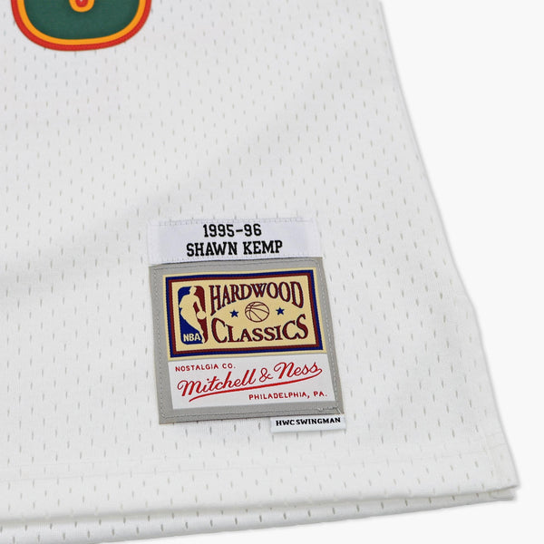 Seattle SuperSonics Shawn Kemp 1996 White Swingman Jersey