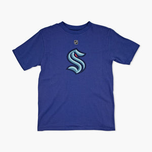 Seattle Kraken Navy Primary Logo Kids T-Shirt