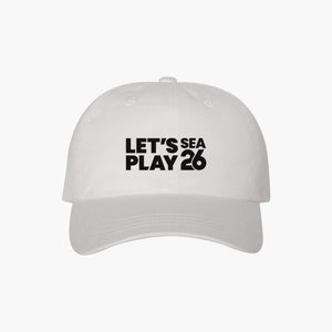 The Let's Play Classic White Adjustable Hat