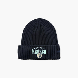 Seattle Kraken Retro Varsity Midnight Navy Beanie