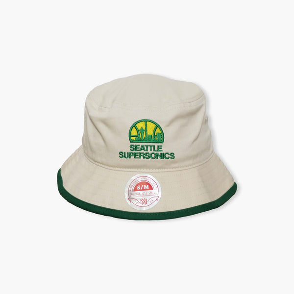 Seattle SuperSonics Skyline Off-White Bucket Hat