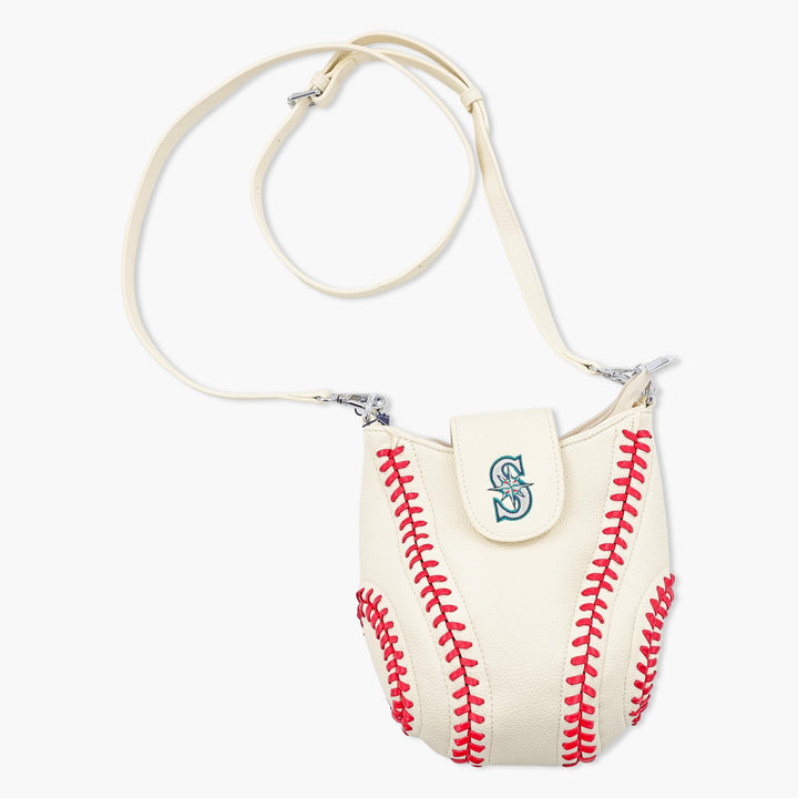 Seattle Mariners Baseball Stitch Mini Crossbody Purse