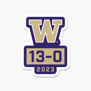 Washington Huskies 13-0 Season Sticker