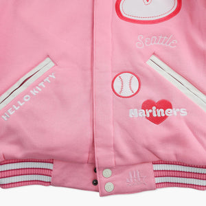 Seattle Mariners Hello Kitty Pink Varsity Jacket - Reversible