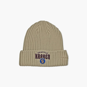 Seattle Kraken Retro Varsity Taupe Beanie