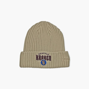 Seattle Kraken Retro Varsity Taupe Beanie