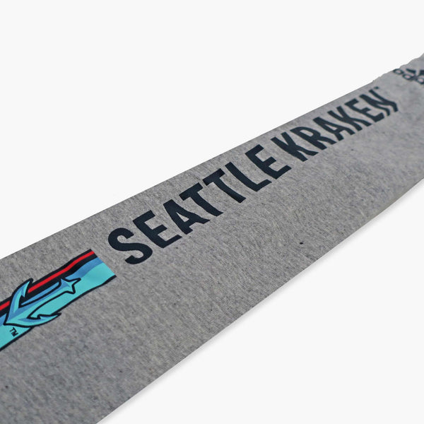 Seattle Kraken Heather Grey Pocket Crest Long Sleeve T-Shirt