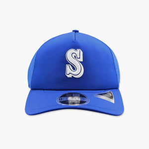 Seattle Mariners 2026 Batting Practice Royal "S" Apex Trucker Hat