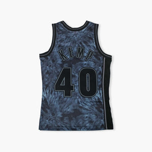 Seattle SuperSonics Shawn Kemp Black Tie Dye Swingman Jersey