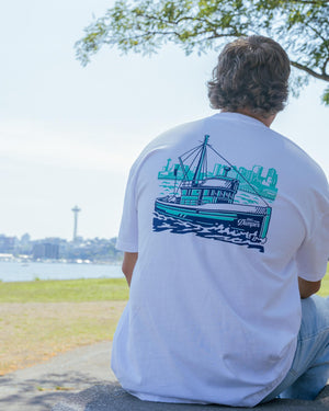 The Northwest Navigator White T-Shirt, Big Dumper Collection