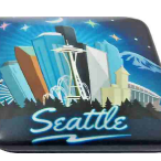 Seattle Glass Square Magnet