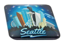 Seattle Glass Square Magnet