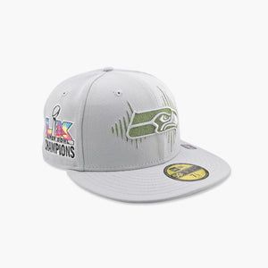 Seattle Seahawks Logo Super Bowl LX Champions Rivalry Edition Fitted Hat
