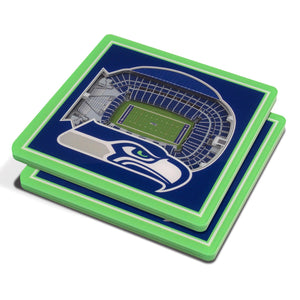 Seattle Seahawks 3D Stadium Views Coaster (Set of 2)