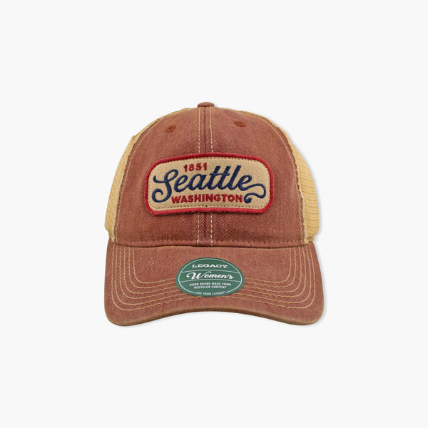 Rounded Rectangle Cardinal Seattle Womens Trucker Hat