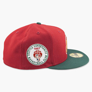 Seattle SuperSonics Cardinal Green 1967 Basketball Club Fitted Hat
