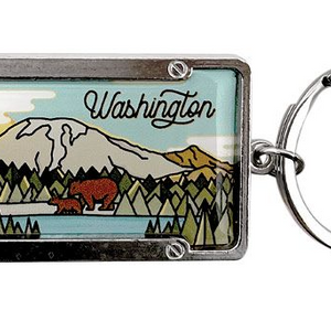 Washington State Into the Woods Keychain