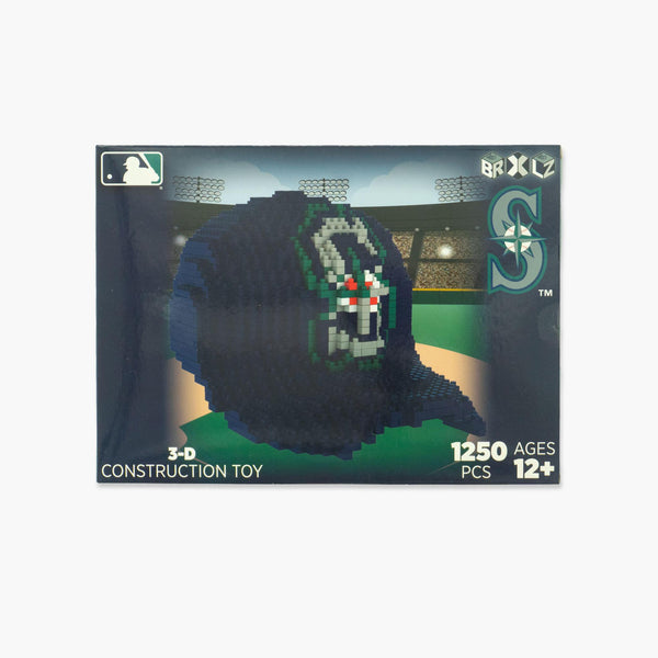 Seattle Mariners Baseball Cap 3-D BRXLZ Set