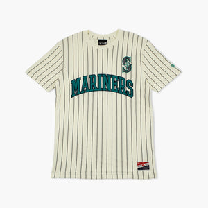 Seattle Mariners Cream Pinstripe Premium T-Shirt