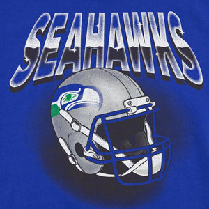 Seattle Seahawks Royal Throwback Smooth Fade Foundation T-Shirt