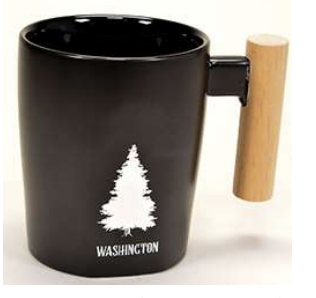 Washington Sand Blasted 16oz Wood Handl