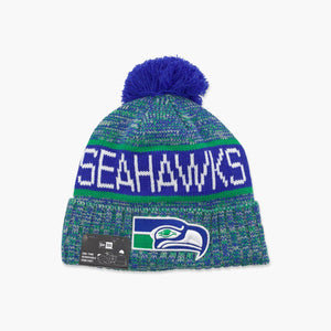 Seattle Seahawks Throwback Marled Cuff Pom Beanie