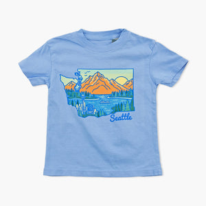 Fun Bus Cornflower Blue Seattle Toddler T-Shirt