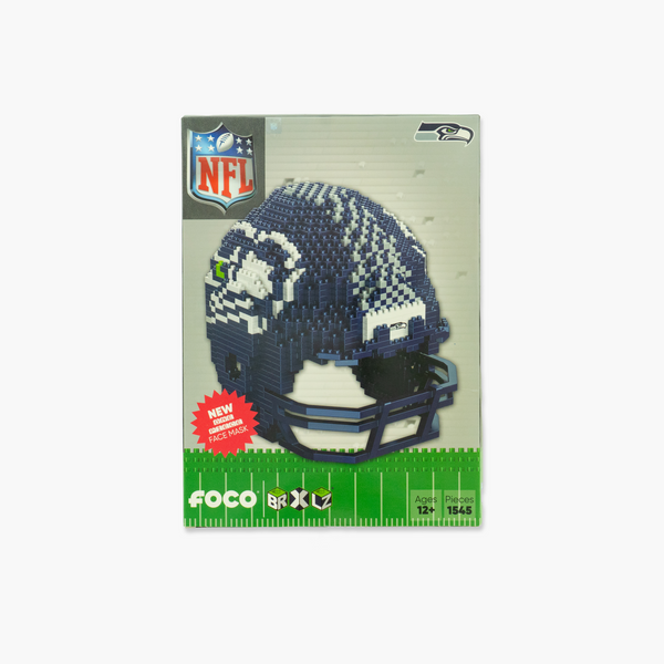 Seattle Seahawks Replica Helmet 3-D BRXLZ Set