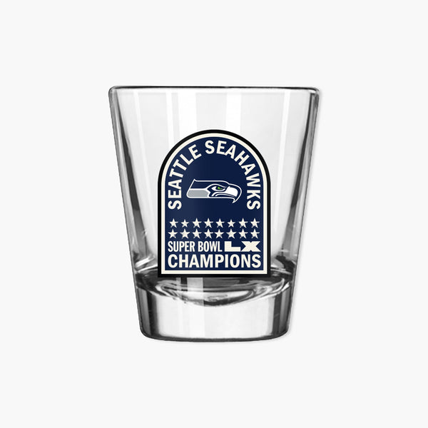Seattle Seahawks Super Bowl LX Champions 2oz Shot Glass