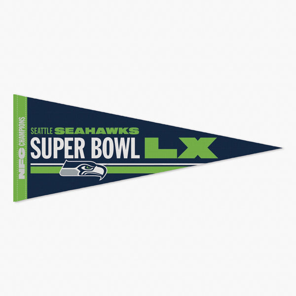 Seattle Seahawks Super Bowl LX NFC Champs 12" x 30" Premium Pennant