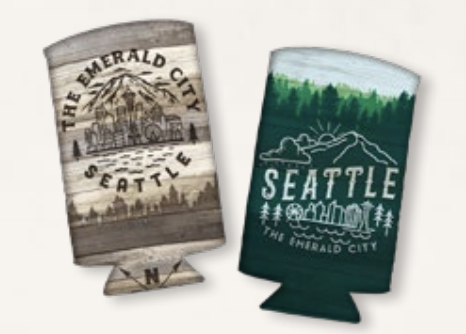 Emerald City Circle 2-Sided Skinny Coozie