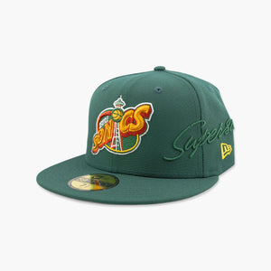 Seattle SuperSonics Space Needle Side Script Fitted Hat