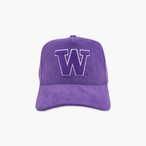 Washington Huskies Purple Corduroy State Badge Snapback
