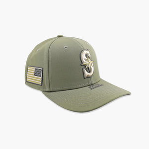 Seattle Mariners Armed Forces Day Olive Snapback