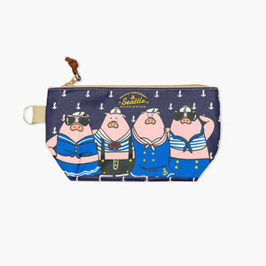 Chalo Seattle Piggies Bathing Beauties Navy Pouch